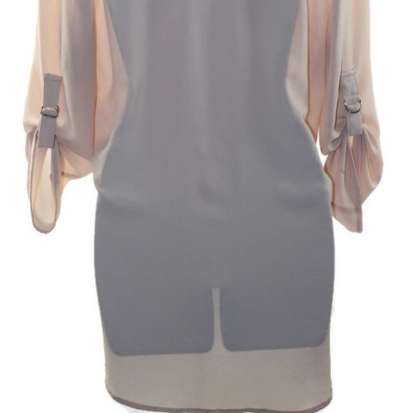 Rue21 Light Pink 3/4 Sleeve V-Neck Blouse Size L - Picture 4 of 5